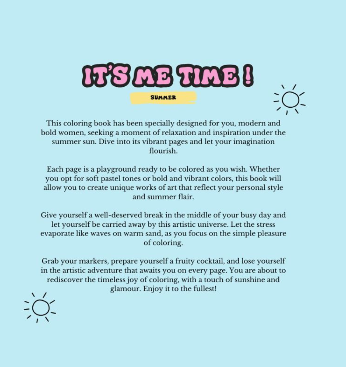 It's Me Time : Summer Edition !