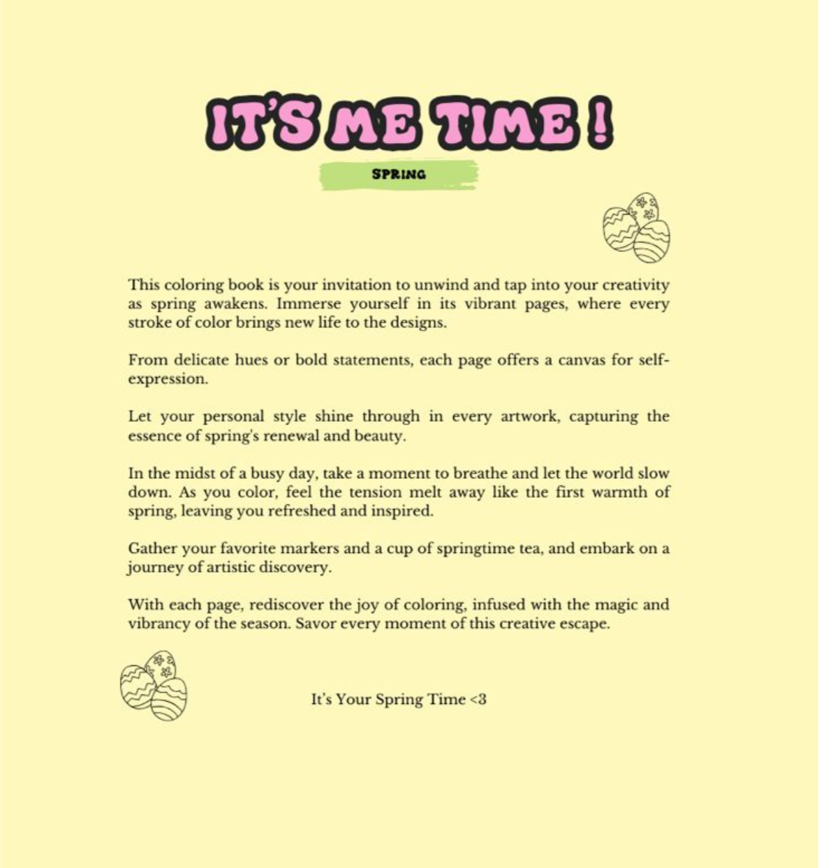 It's Me Time : Spring Edition