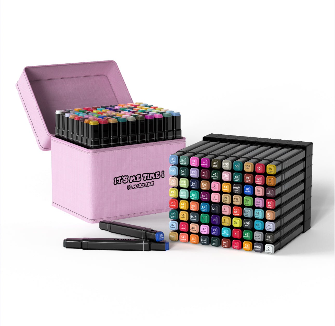 It's Me Time : Boite de Feutres Acryliques 80 pièces marqueurs à double pointe